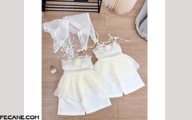 Set bộ đi biển cho bé gái size 13-16kg